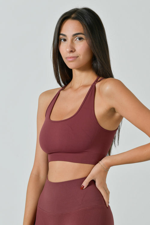 Reggiseno Sportivo Spallini Incrociati, Linea Sculpt