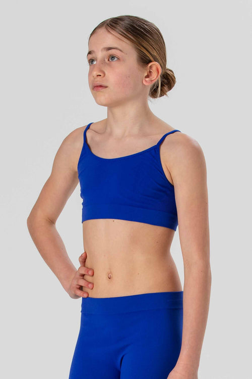 Girls' Seamless Microfiber Cami Top with Thin Straps, Fluorescent Colors