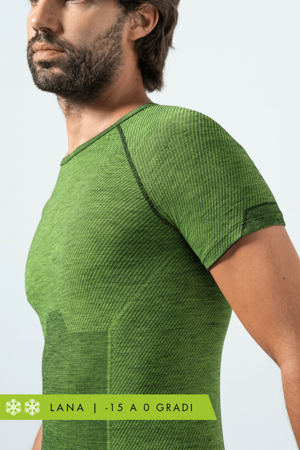 Kurzarm-Herren-Thermoshirt aus Merinowolle