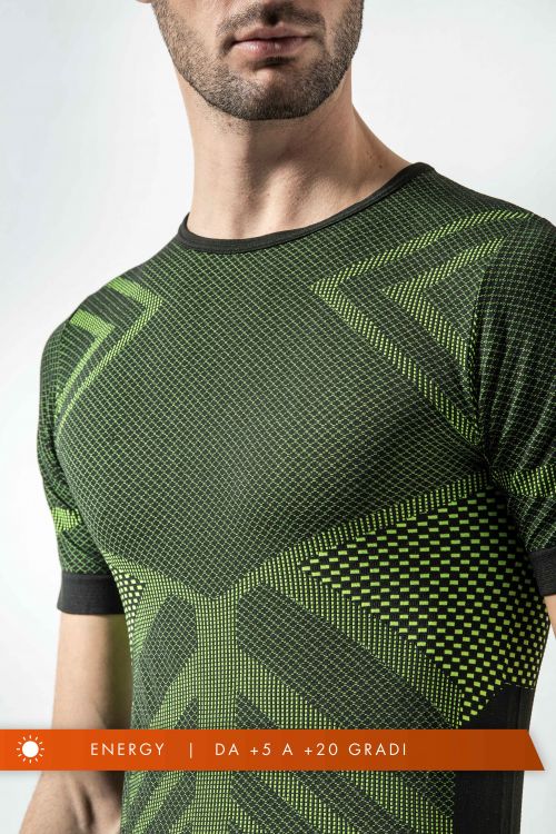 Maglia Termica Uomo Manica Corta Energy, comfort e traspirabilità