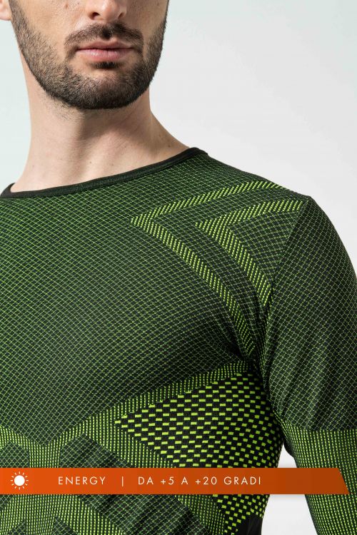 Maglia Termica Uomo Manica Lunga Energy, comfort e traspirabilità