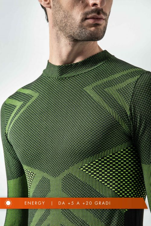 Maglia Termica Uomo Collo Alto Energy, comfort e traspirabilità