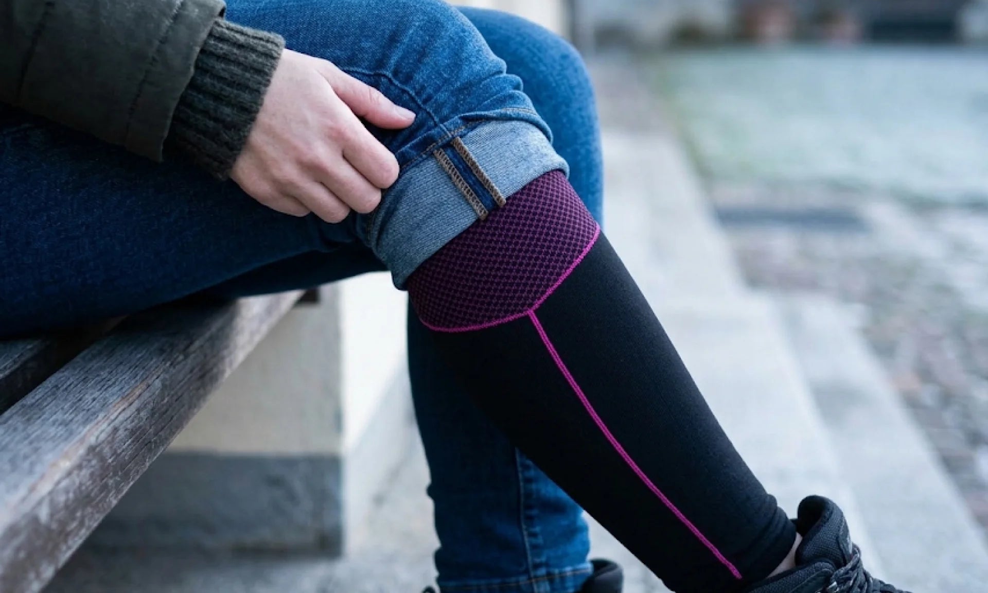 Pantaloni termici Risalti indossati sotto i jean
