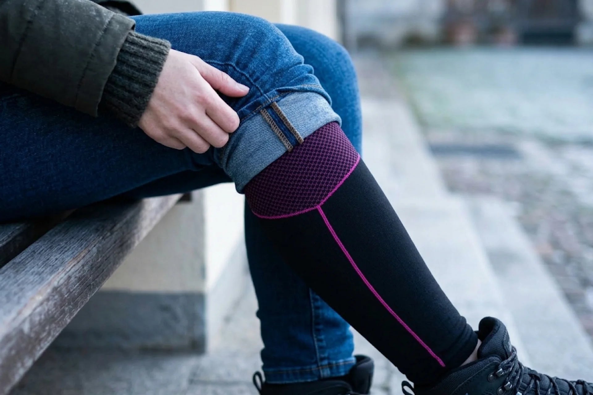 Pantaloni termici Risalti indossati sotto i jean