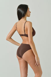 Reggiseno a triangolo cioccolato in microfibra elasticizzata, linea Second Skin