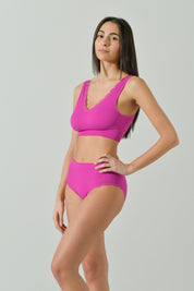Bralette A Costina Con Coppe E Dettagli In Pizzo