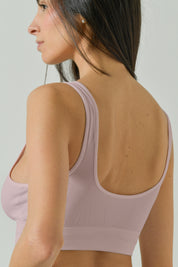 Bralette A Costina Con Coppe E Dettagli In Pizzo