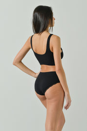 Bralette A Costina Con Coppe E Dettagli In Pizzo