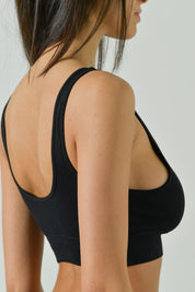 Bralette A Costina Con Coppe E Dettagli In Pizzo