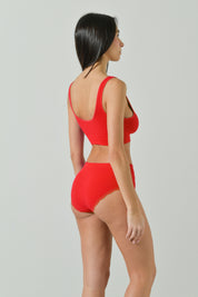 Bralette A Costina Con Coppe E Dettagli In Pizzo
