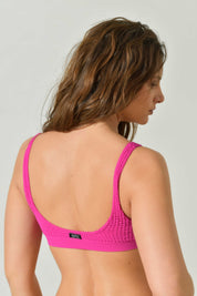 Woven Texture Wave Bikini Top