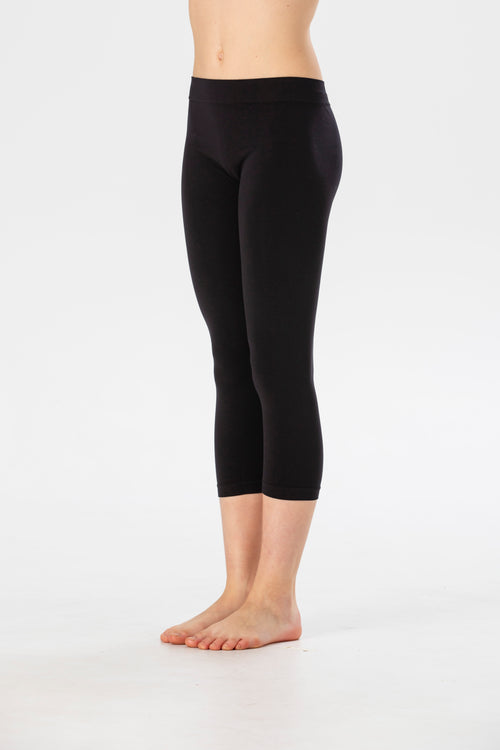Leggings Medi da Bambina in Morbida Microfibra Senza Cuciture, Colori Fluo