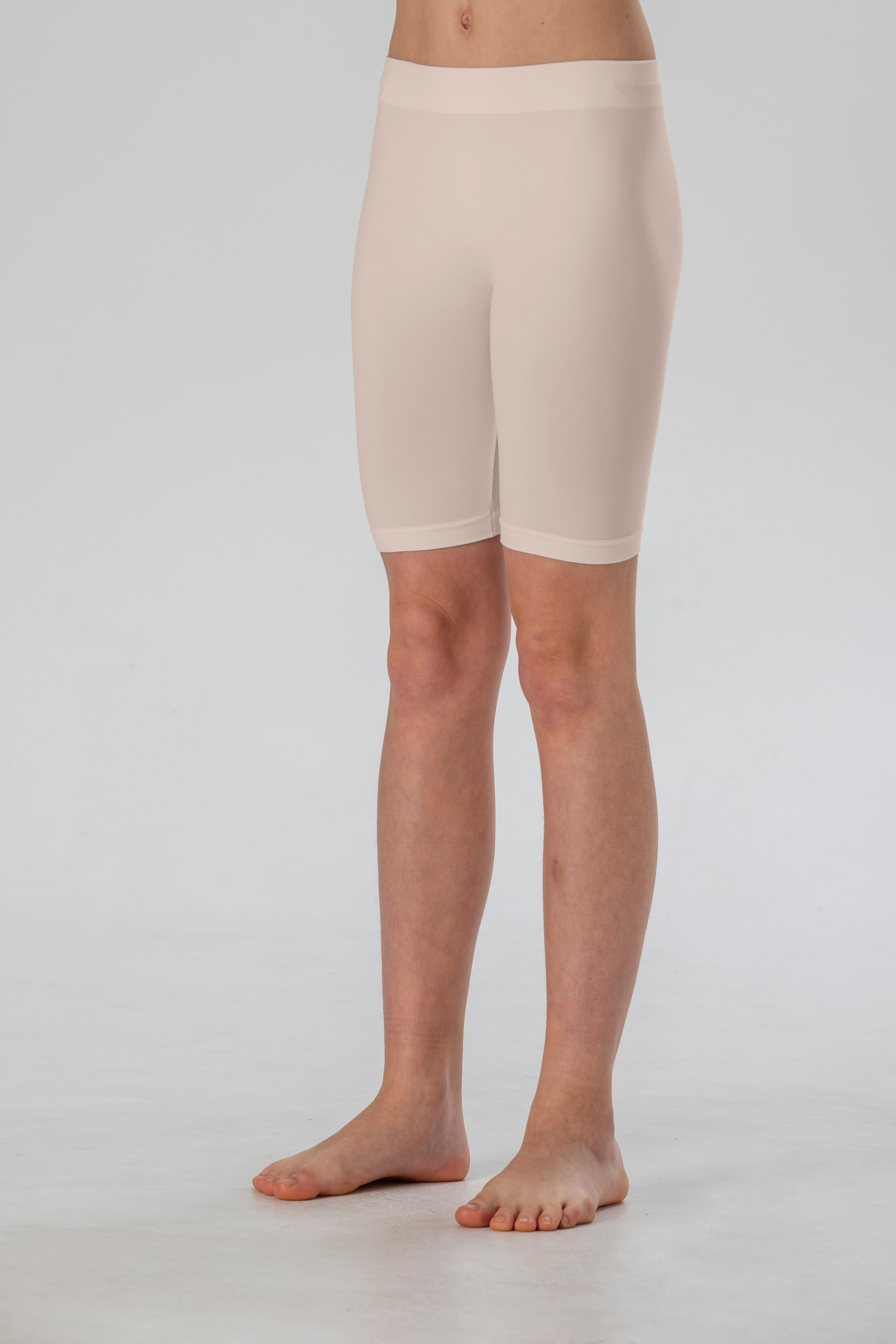 Girls' Soft Microfiber Seamless Shorts, Fluorescent Colors
