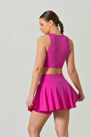 Seamless Microfiber Halter Neck Sports Top