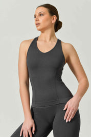 Balance Vest with V-neck and racerback for yoga and pilates