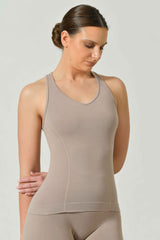 Canotta Balance con scollo a V e retro vogatore per yoga e pilates