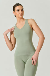 Balance Vest with V-neck and racerback for yoga and pilates