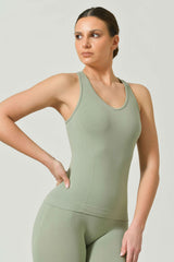 Canotta Balance con scollo a V e retro vogatore per yoga e pilates