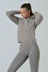 Felpa con Cappuccio Felpata in Microfibra Seamless