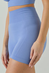 Ilena High-Waist Seamless Microfiber Sports Shorts