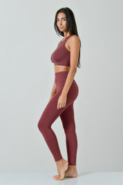 Leggings Sportivo Pancia Piatta Plus Vita Alta in Microfibra Seamless