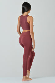 Leggings Sportivo Pancia Piatta Plus Vita Alta in Microfibra Seamless