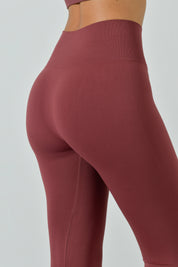 Leggings Sportivo Pancia Piatta Plus Vita Alta in Microfibra Seamless