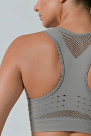 Sports Bra with Perforated Details, Sculpt Line