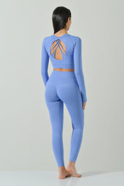 Long Sleeve and Backless Crop Top, Sculpt Limited Edition