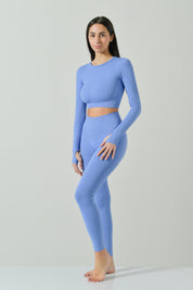 Long Sleeve and Backless Crop Top, Sculpt Limited Edition