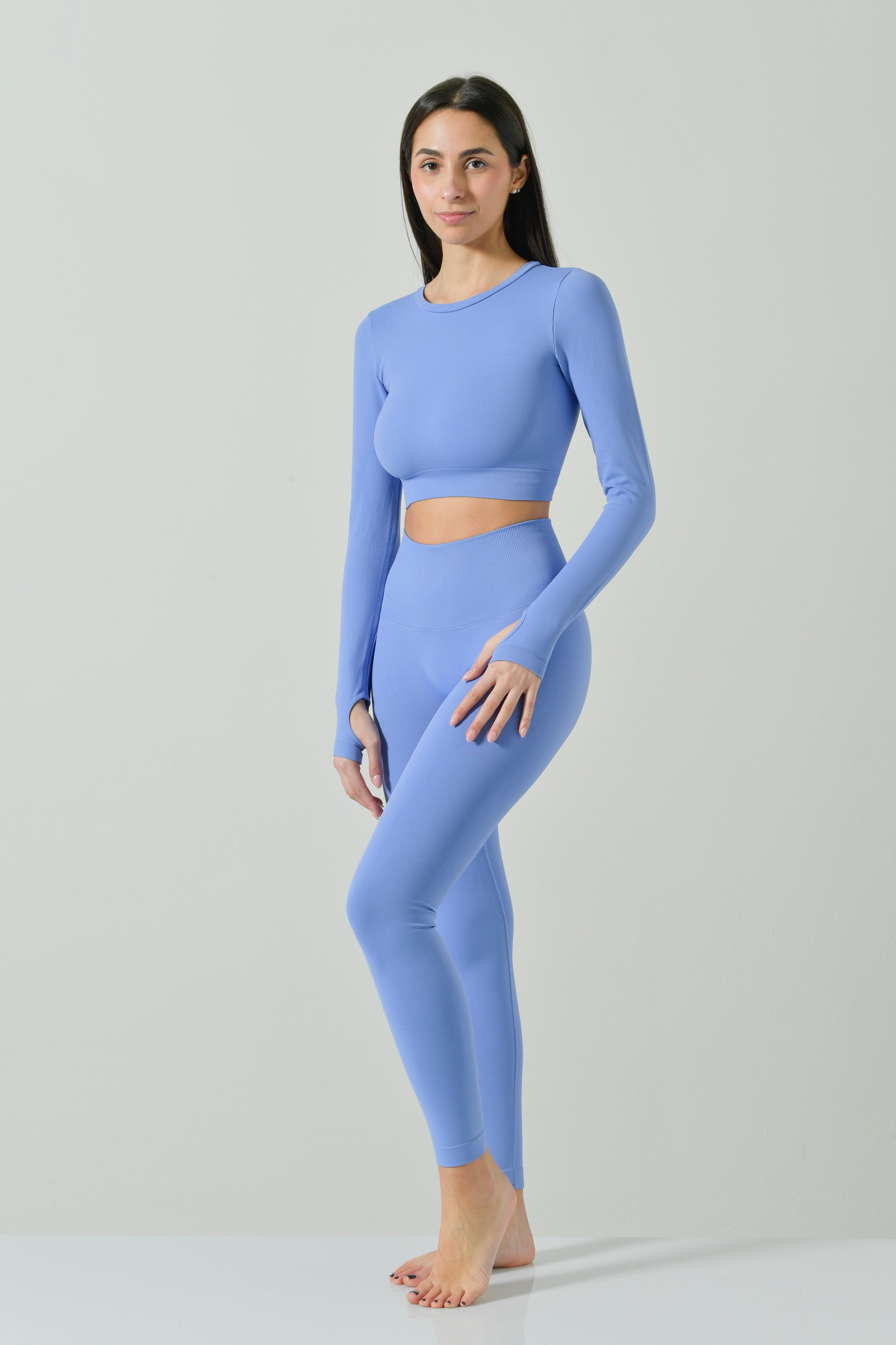 Long Sleeve and Backless Crop Top, Sculpt Limited Edition