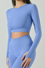 Long Sleeve and Backless Crop Top, Sculpt Limited Edition