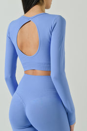 Long Sleeve and Backless Crop Top, Sculpt Limited Edition