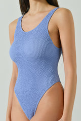 Mermaid One-Piece Swimsuit made of textured fabric