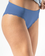 Classic Ribbed Lace Microfiber Brief
