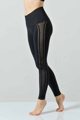 Leggings Sportivi Push Up Vita Alta con Dettagli Traforati, Linea Sculpt