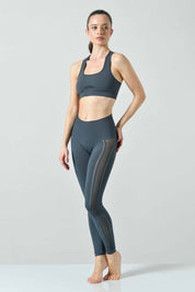 Leggings Sportivi Push Up Vita Alta con Dettagli Traforati, Linea Sculpt