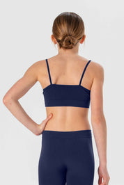 Top con Spallini Sottili da Bambina in Morbida Microfibra Senza Cuciture, Colori Fluo