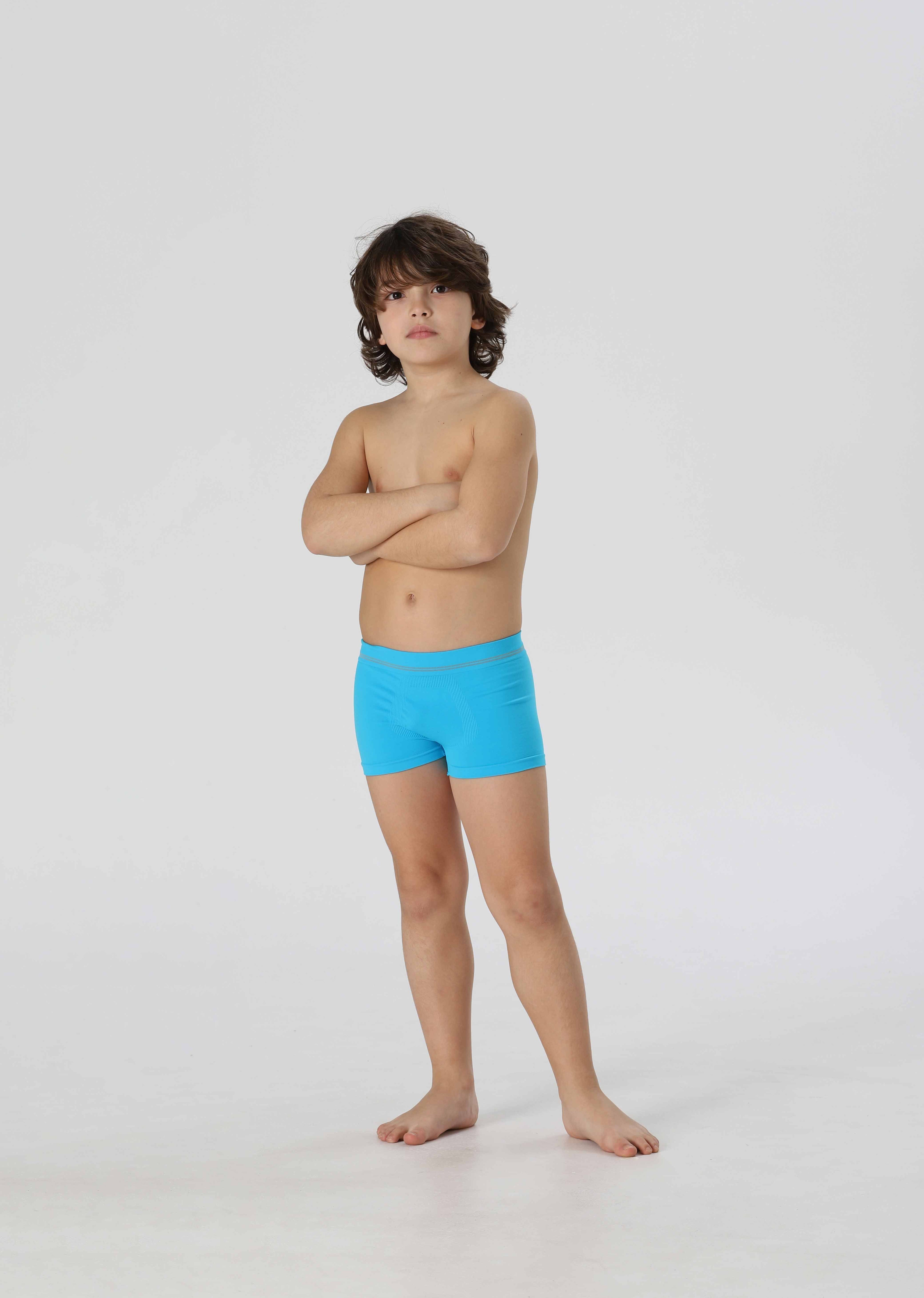 Boxer da Bambino in Morbida Microfibra Elasticizzata Senza Cuciture