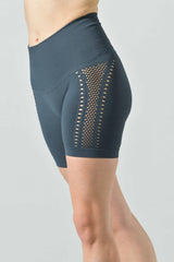 Short Sculpt Traforato Seamless Vita Alta, effetto Push Up sui glutei