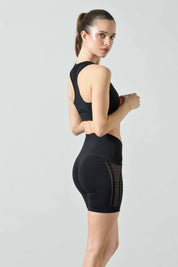 Short Sculpt Traforato Seamless Vita Alta, effetto Push Up sui glutei