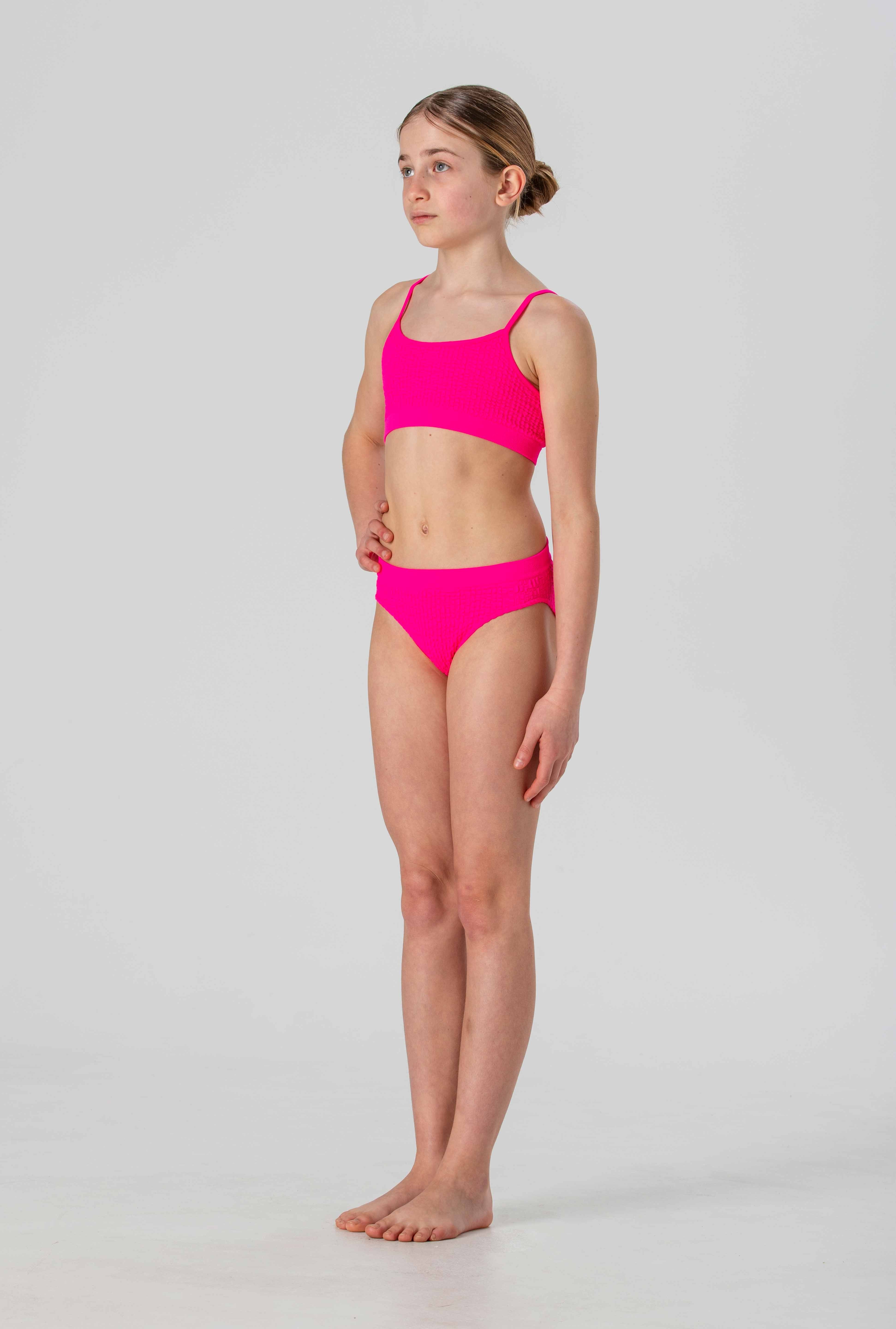 Costume Due Pezzi Bambina Ariel Realizzato in Trama Lavorata