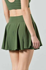 Seamless Microfiber Sport Tennis Skirt
