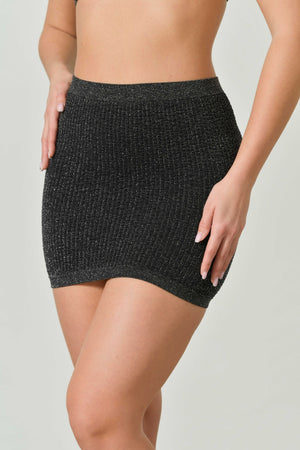 Woven Lurex Maxi Skirt