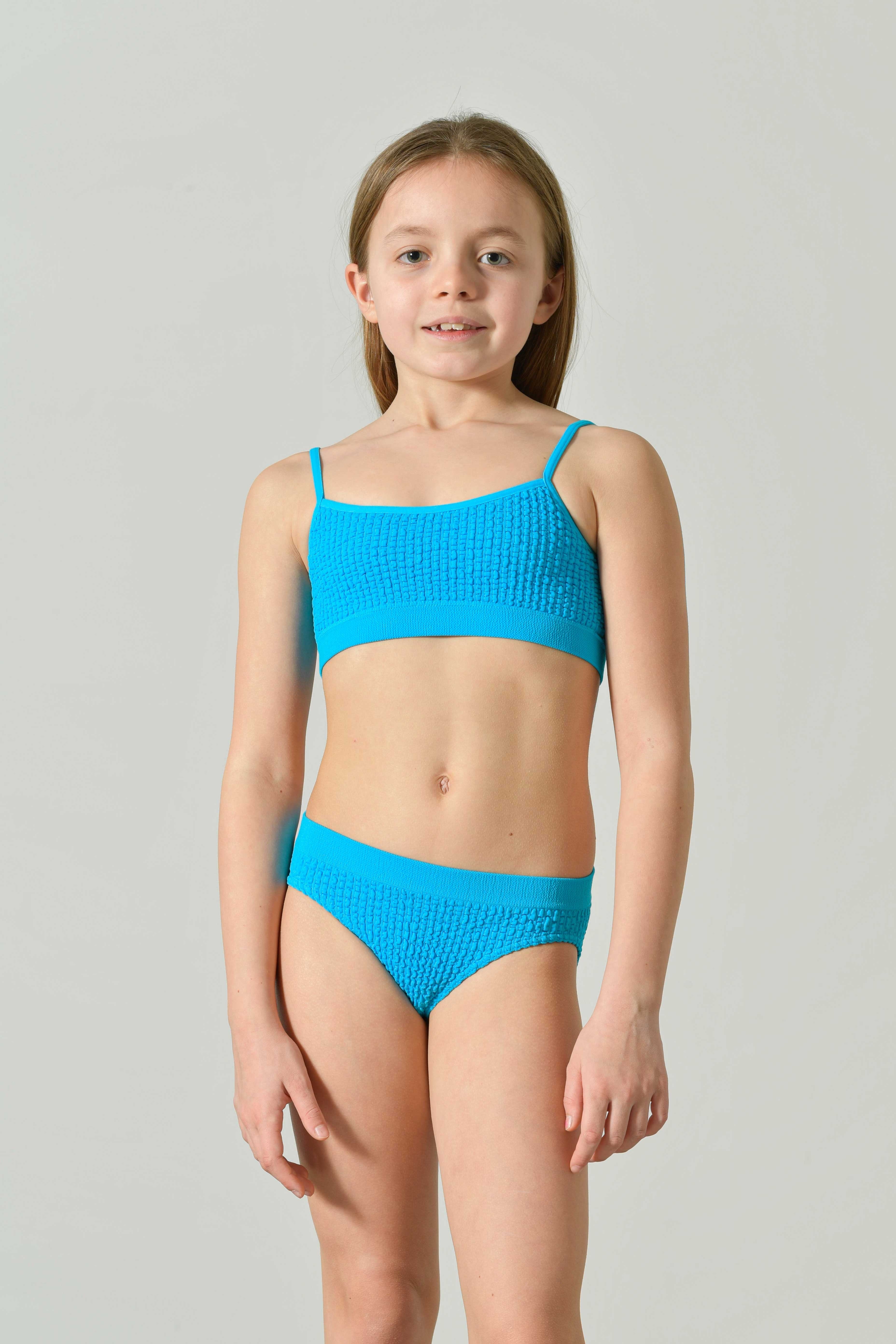 Costume Due Pezzi Bambina Ariel Realizzato in Trama Lavorata