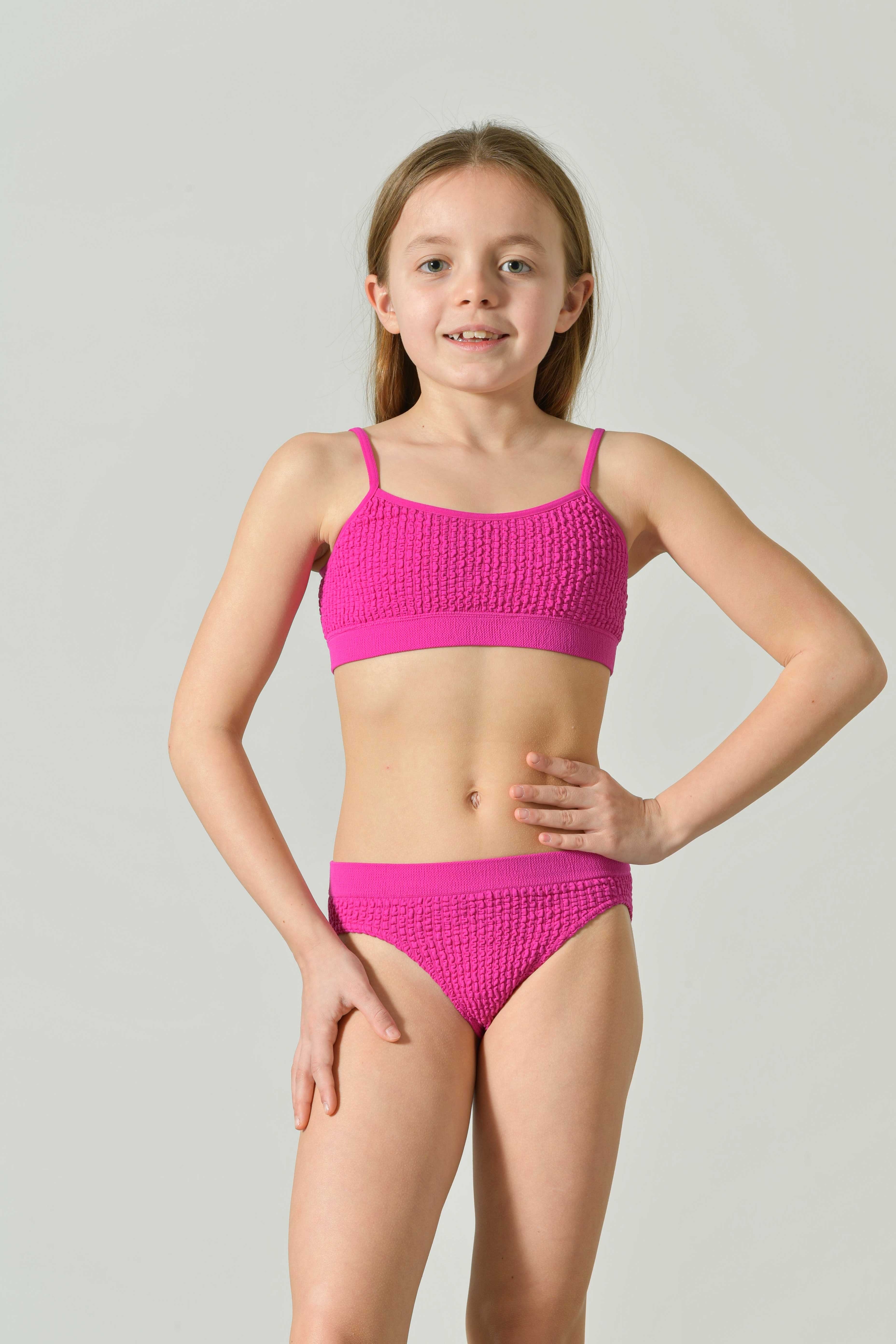 Costume Due Pezzi Bambina Ariel Realizzato in Trama Lavorata