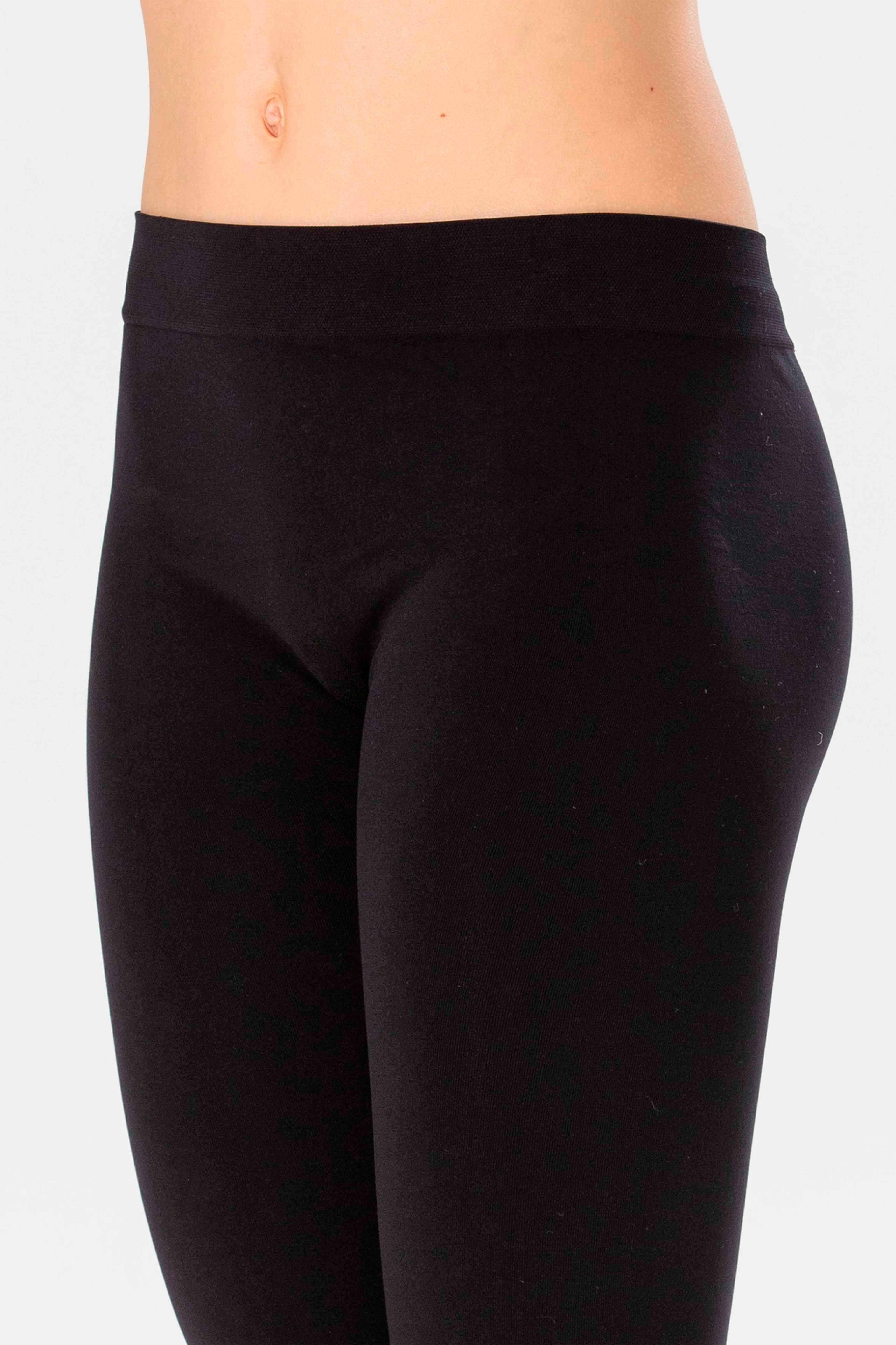 Girl's Long Leggings in Soft Seamless Microfiber, Fluorescent Colors