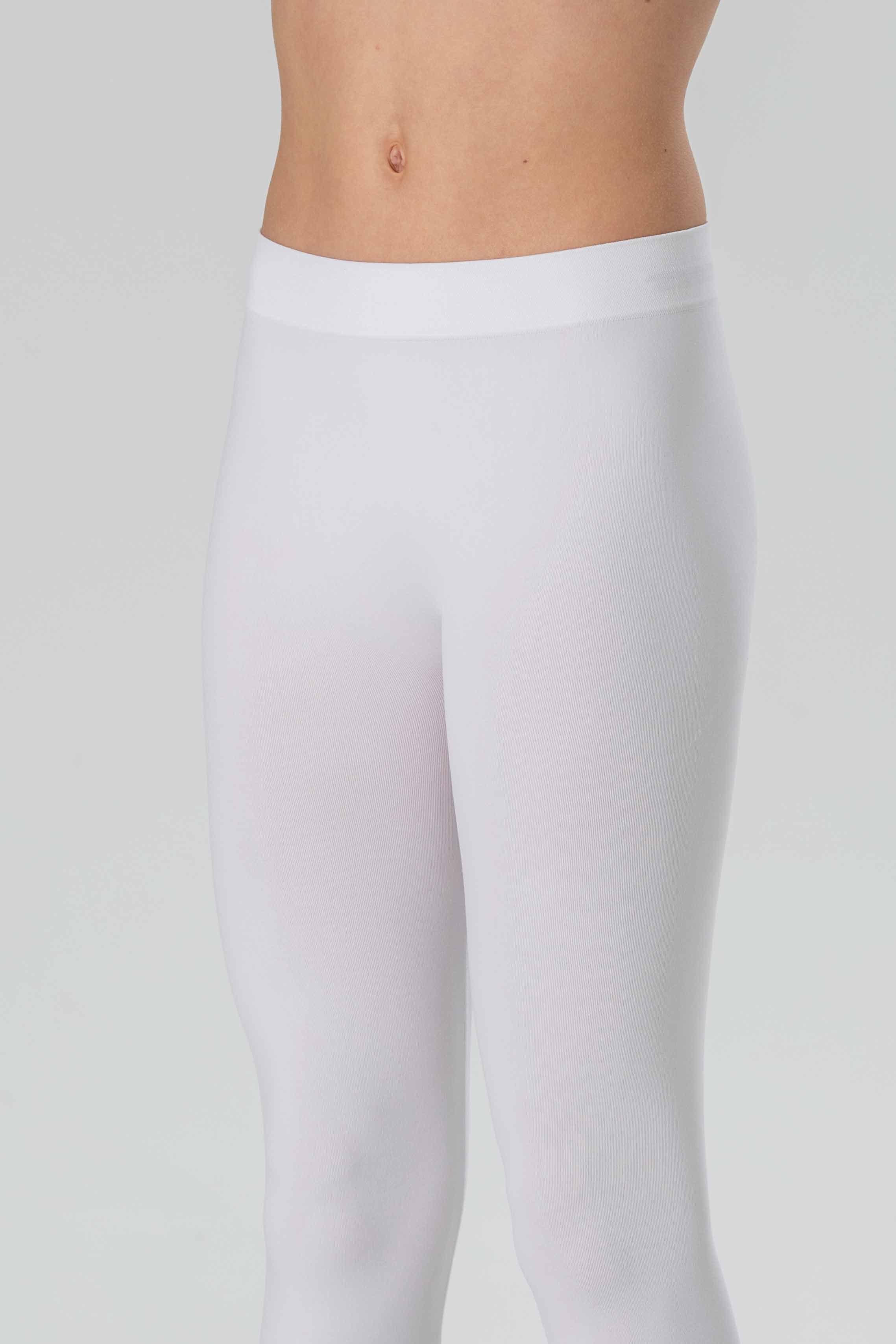 Girl's Long Leggings in Soft Seamless Microfiber, Fluorescent Colors