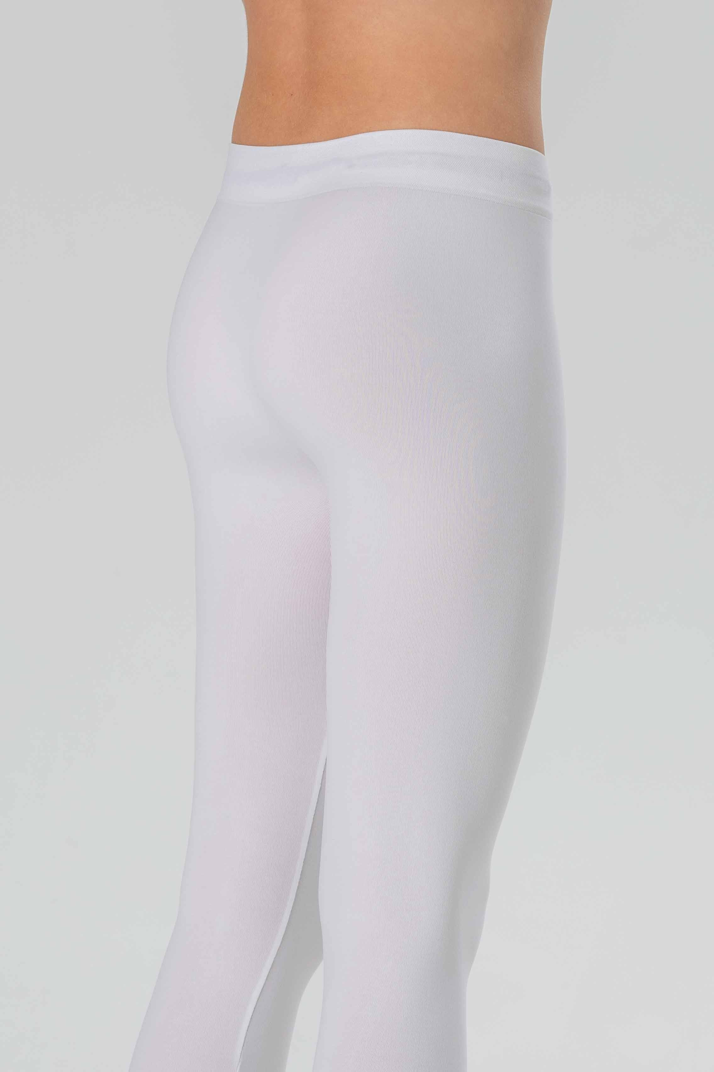 Girl's Long Leggings in Soft Seamless Microfiber, Fluorescent Colors