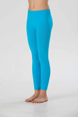 Leggings Lunghi da Bambina in Morbida Microfibra Senza Cuciture, Colori Fluo
